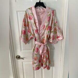 Women’s 2 Piece Contessa Di Roma Nightgown & Wrap Robe Flowered